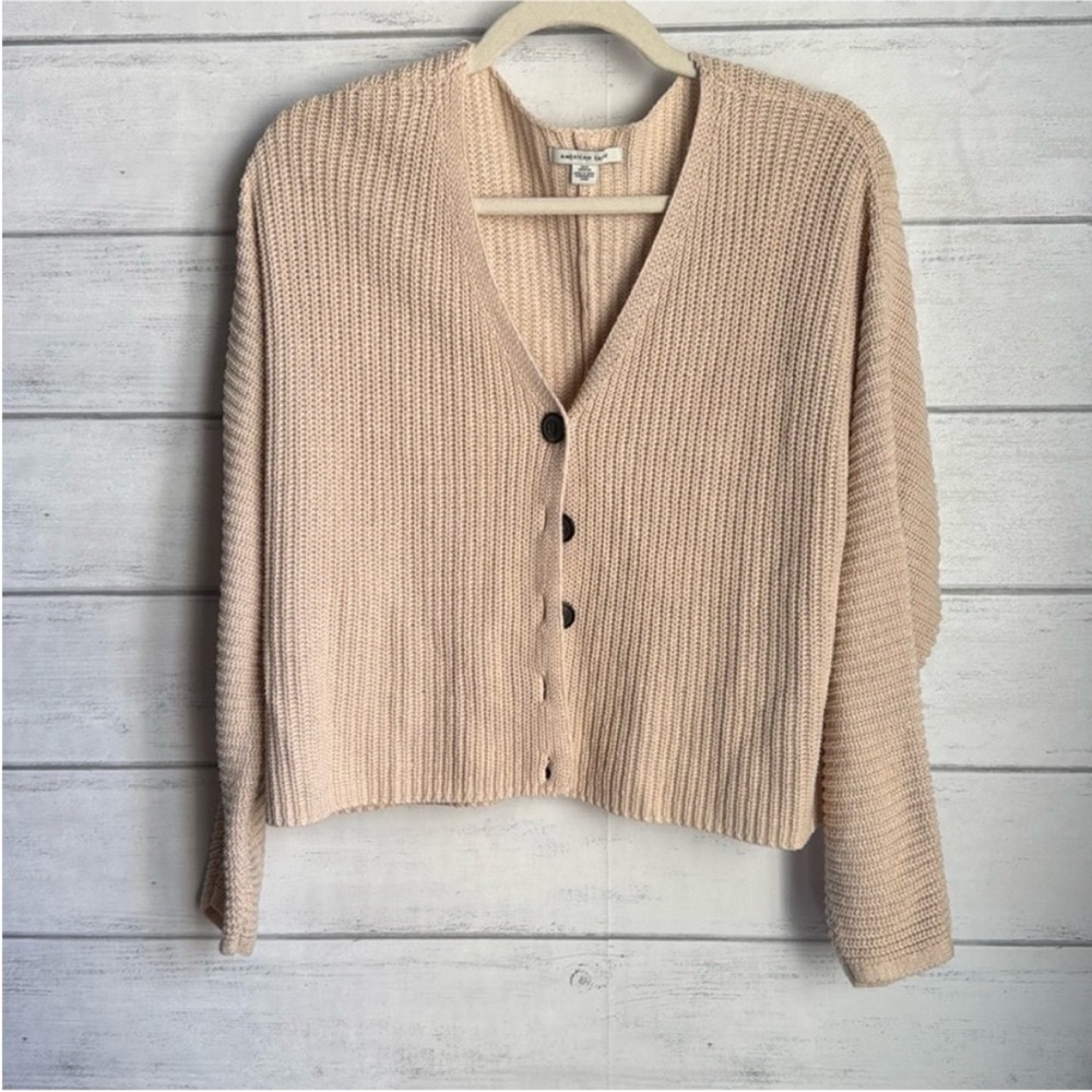 American Eagle Crop Button Down Knit Cardigan - image 1